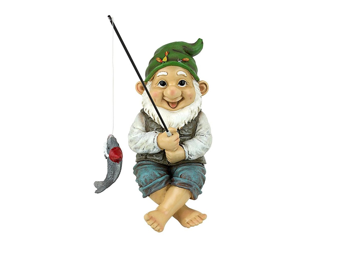 Ornamentos De Resina E Gnomos De Jardim Para Pesca E Decoração