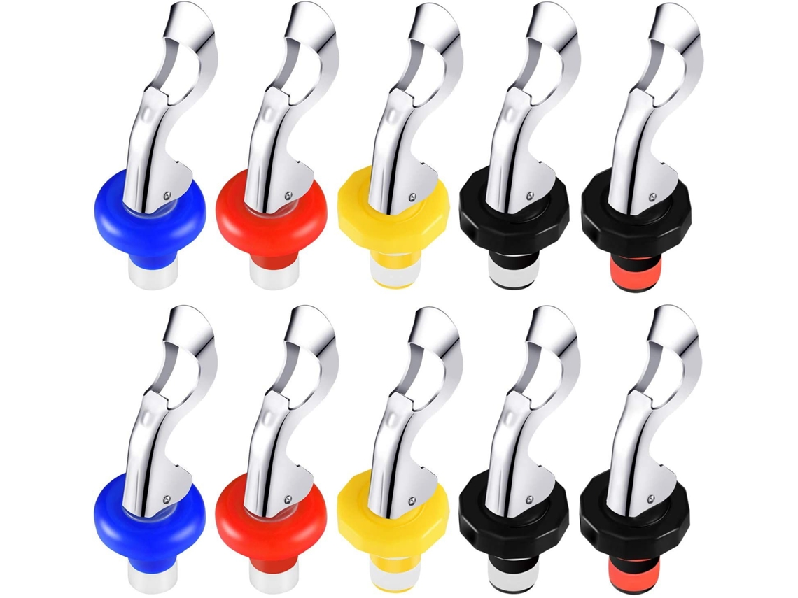 Conjunto de 10 Rolhas de Silicone para Vinho BRILVIBERA