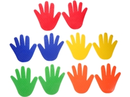 Conjunto De 5 Pares De Marcadores Sensoriais Em Pvc Com Formato De Mão