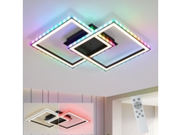 ZMH Luminária de teto LED RGB com controle remoto - Iluminação de interiores de design