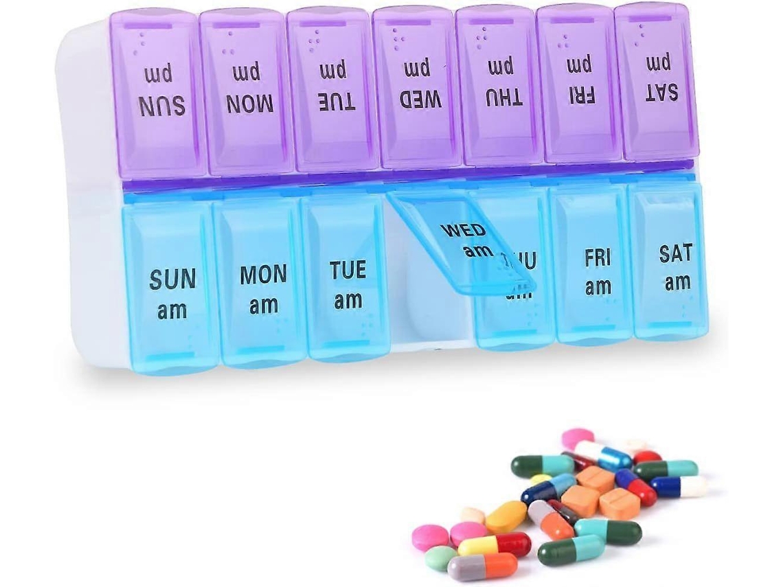 Porta Comprimidos Para 7 Dias, Manhã E Noite, Com 2 Compartimentos, Prático E Funcional. Nostalgia88