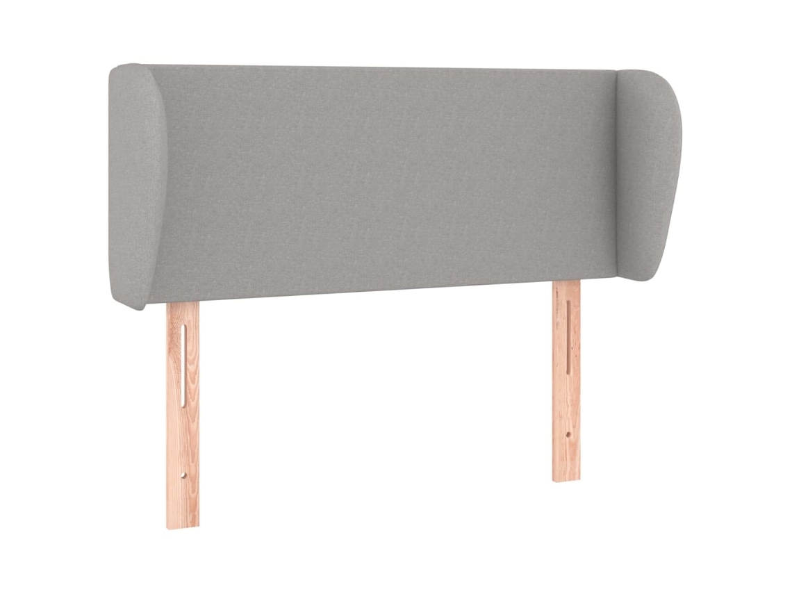 Cabeceira de Cama com Abas Tecido Cinzento Claro MAISON EXCLUSIVE (103x23x78 cm)