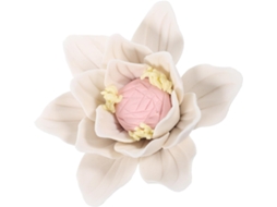 Decoração De Parede Interna Em Cerâmica Branca, Simples E Elegante, Com Flor De Magnólia.