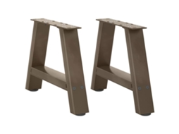 Vidaxl Pés Para Mesa De Centro Em Formato A, 2 Peças, 40x(30-31) Cm, Aço