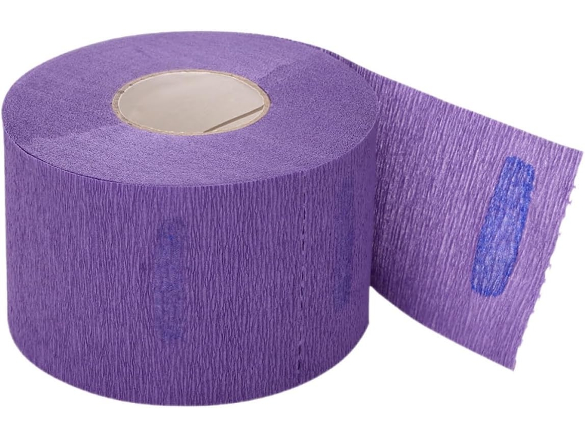 Faixas Descartáveis Para Pescoço De Cabeleireiro, 1 Rolo De Papel Crepom.