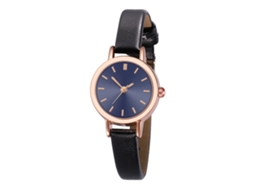 Relógio de Pulso de Quartzo para Casal Feminino e Masculino com Cinto Pu Azul Preto