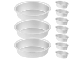 Conjunto De 10 Formas Para Pão E Bolos, Em Aço Inoxidável, 8,6 × 5 Cm, Cor Prateado, Para Forno, Confeitaria E Preparo Doméstico