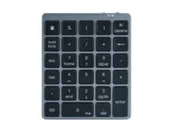 Teclado Numérico Portátil Bluetooth De Liga De Alumínio Com 28 Teclas, Hub Usb E Divisor Para Ipad E Celular | Teclado Ly Ebike (preto)