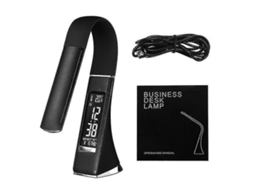 Abajur Iluminação Ambiente Abajur Mesa Led Dobrável Preto Claro.