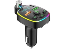 Transmissor Fm Bluetooth Yizhood Q11 Pd42w Qc3.0 Bass Black