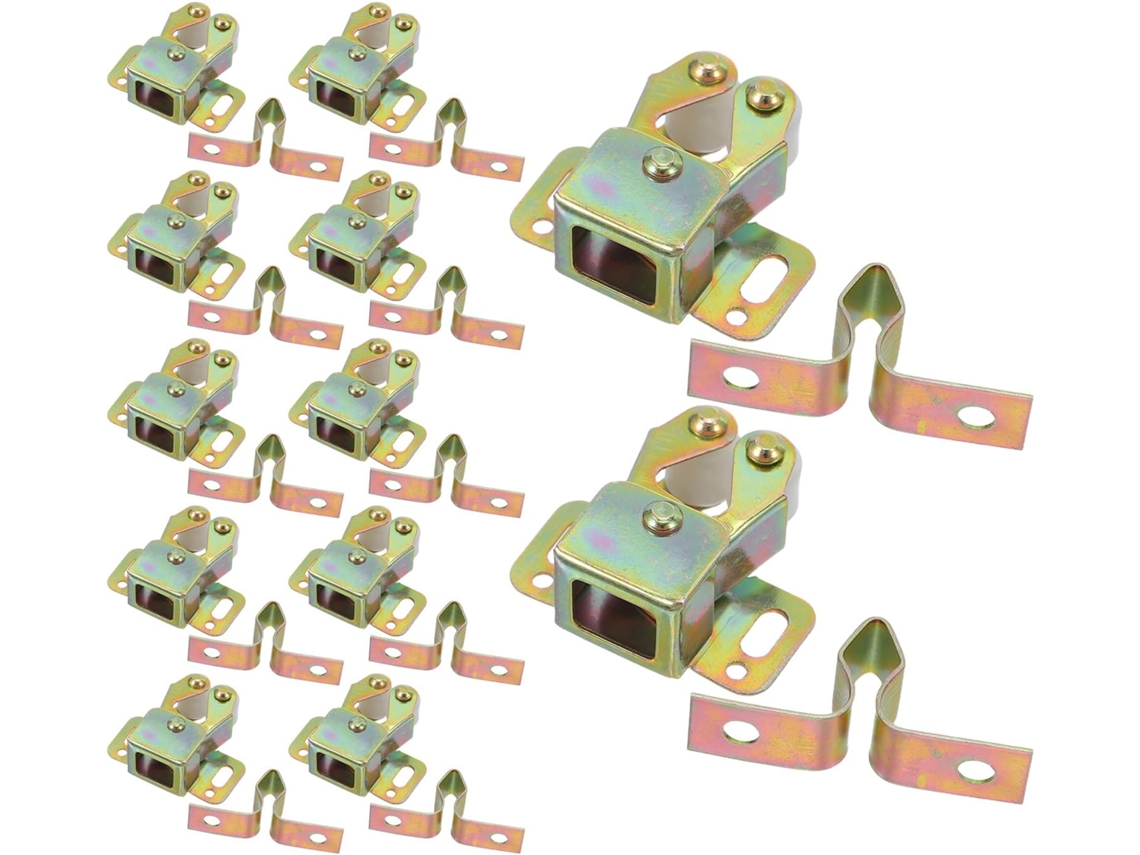Conjunto De 20 Fechos De Porta Duplos Com Rolos Em Ferro Para Armários E Gavetas,