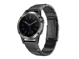 Lurelia Garmin Quatix 5 Safira 22mm Pulseira De Aço Inoxidável, Tartaruga, Preto