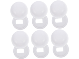 Tampas Universais De Plástico Para Parafusos Vaso Sanitário Com Fechos Pressão,pacote 6 Pares,