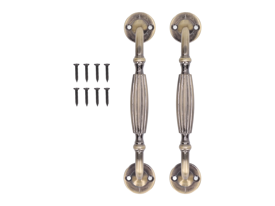 2 Conjuntos De Alças De Porta Antiga De Bronze Vintage Para Porta E Gaveta