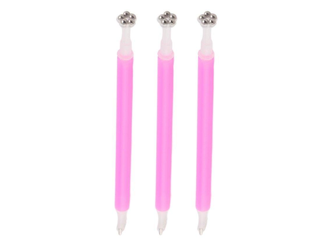 3pcs Bastão Magnético De Esmalte De Unha Uv Gel Esmalte Magnet Manicure Ferramenta Rosa