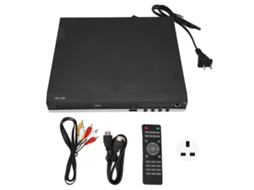 Mini leitor de DVD 1080p com saída AV e USB AQUAFORGE
