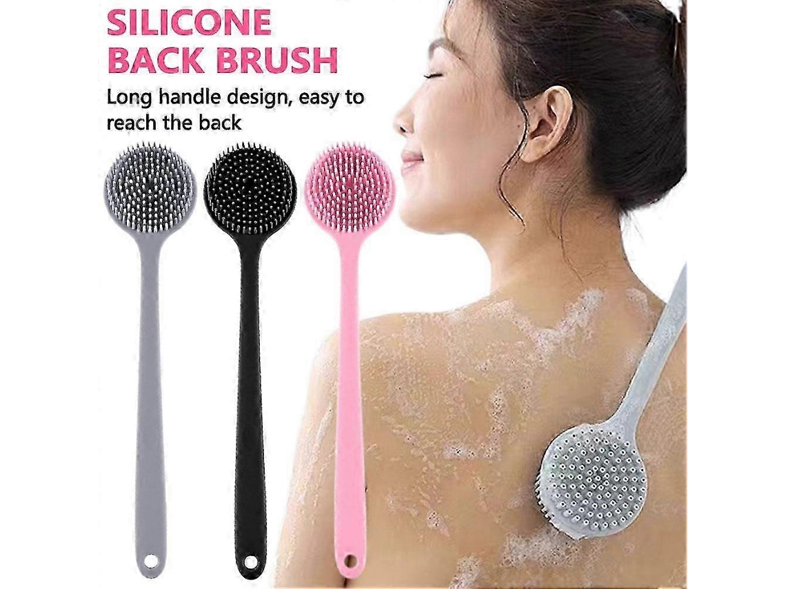 Escova De Silicone Para As Costas Com Cabo Longo, Massageadora E Esfoliante Para Limpeza. Nostalgia88