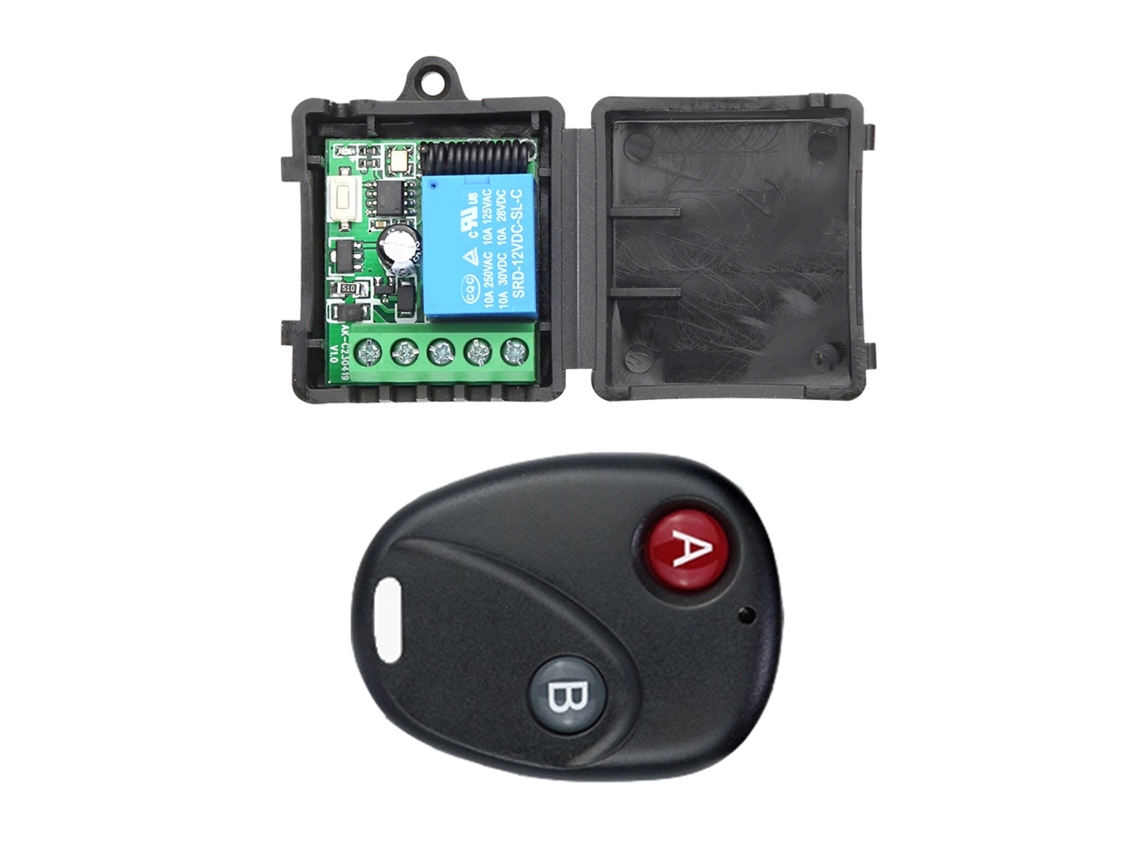 Interruptor De Controle Remoto Sem Fio Compacto Dc12v Com Receptor Rf Universal 433 Mhz