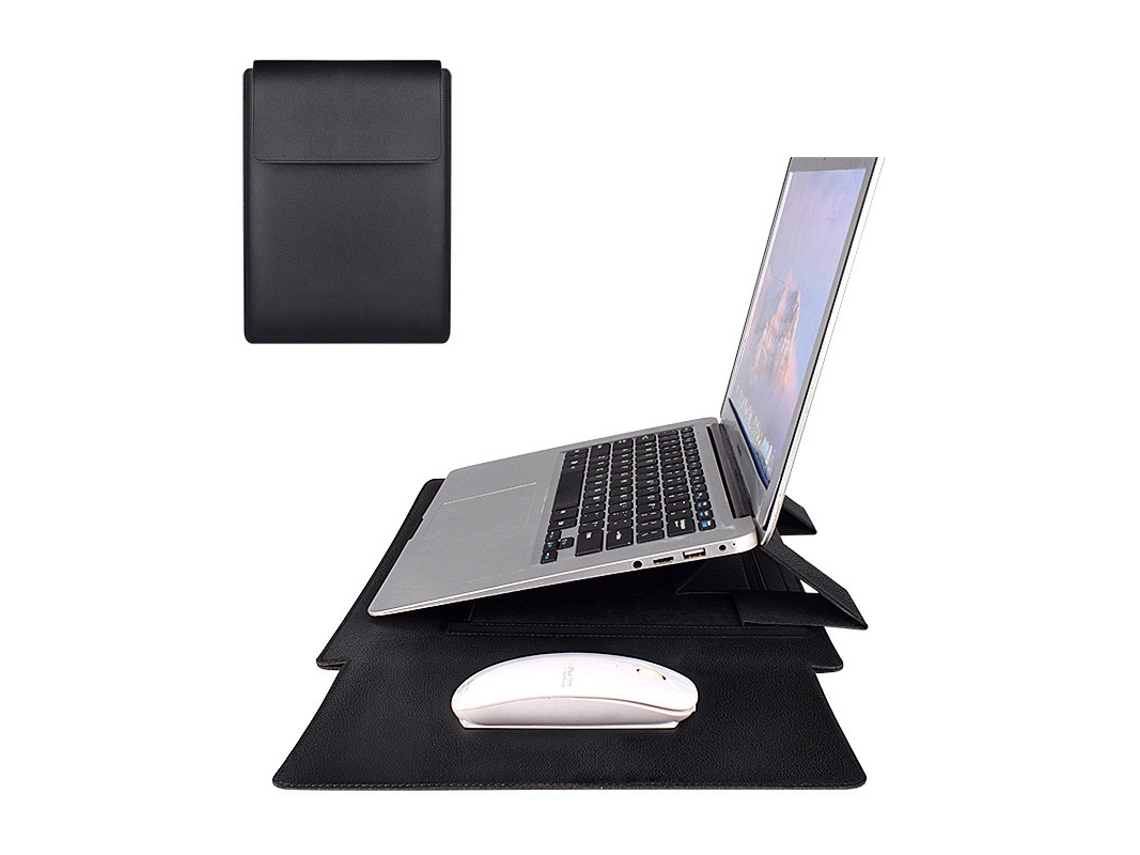 Capa para Portátil HEXINYIGJLY 15.6" Impermeável,suporte Ajustável, para Macbook Pro 16/15 Hp Dell Lenovo Preto