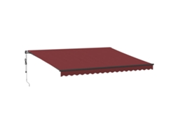 Retractable Awning, Retractable Awnings Vidaxl Burgundy Tecido (450 X 350 Cm)
