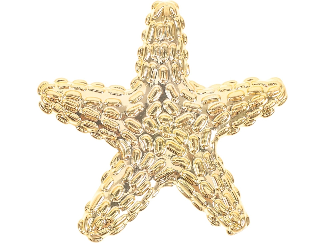 Puxadores E Botões De Liga Metálica Alipis Para Armários, Modelo Estrela Do Mar, Dourados, 4mm, Furo Único