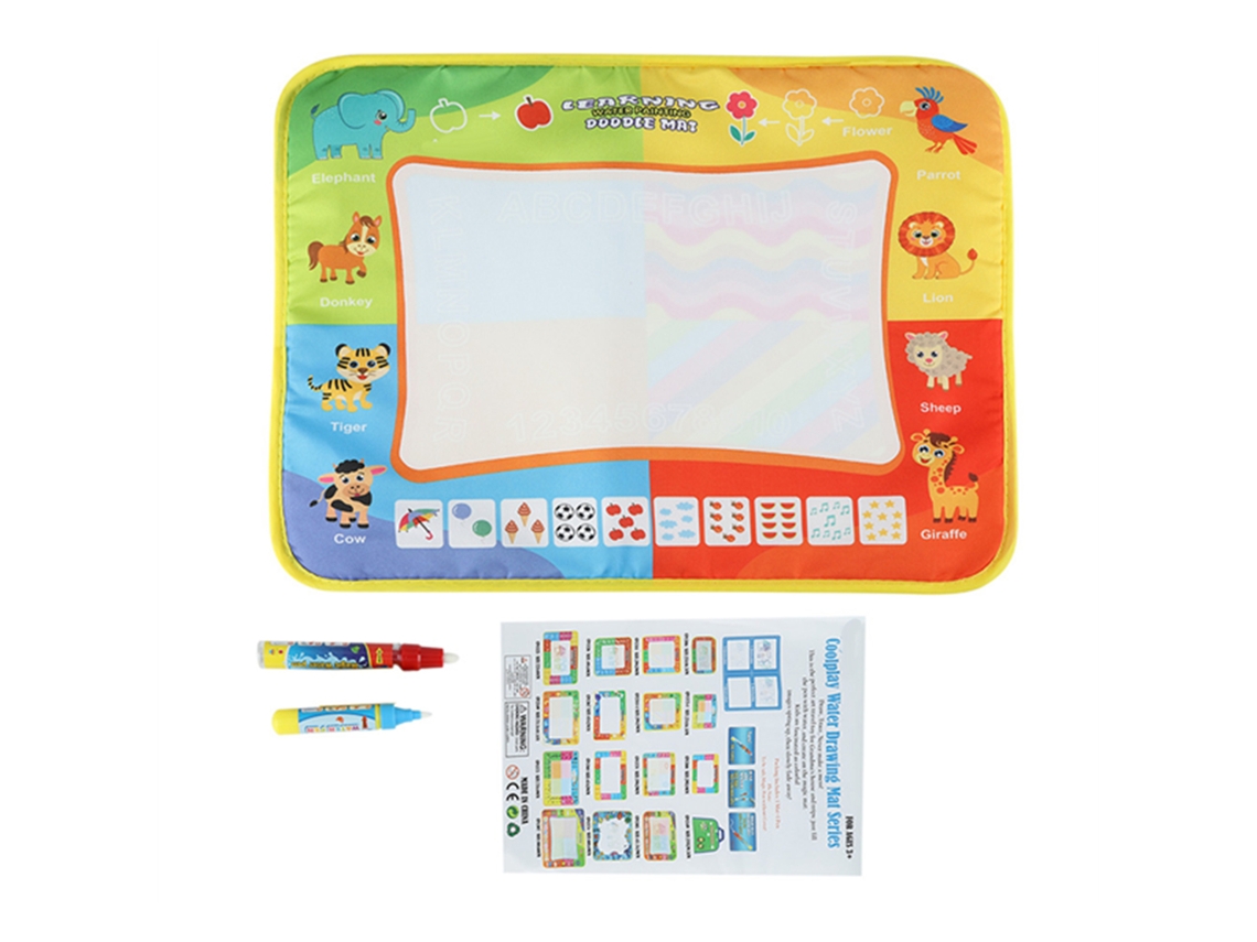 Tapete De Dibujo Con Água Para Bebês E Crianças Com 2 Canetas Brincadeiras Educativas E De Jogo Presentes Coloridos Reutilizáveis