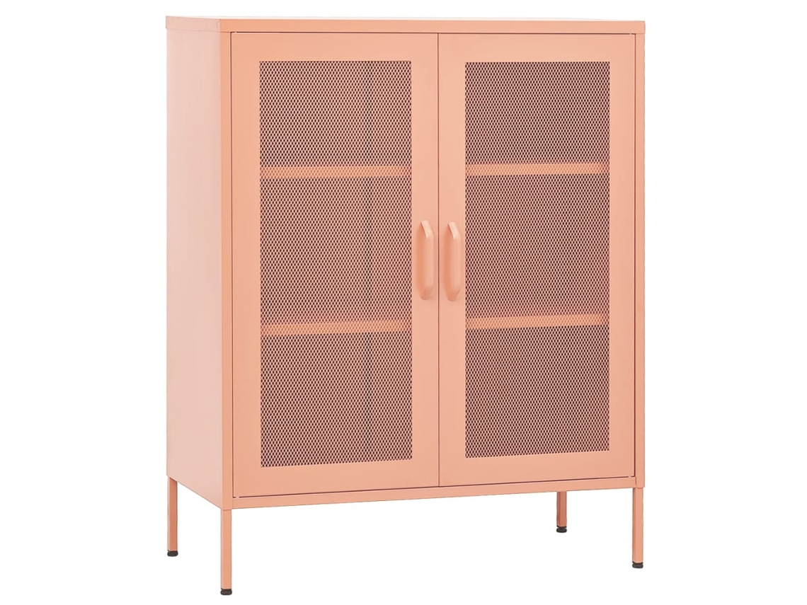 Armário de arrumação VIDAXL Cor-de-rosa Aço (80x35x101,5 cm)