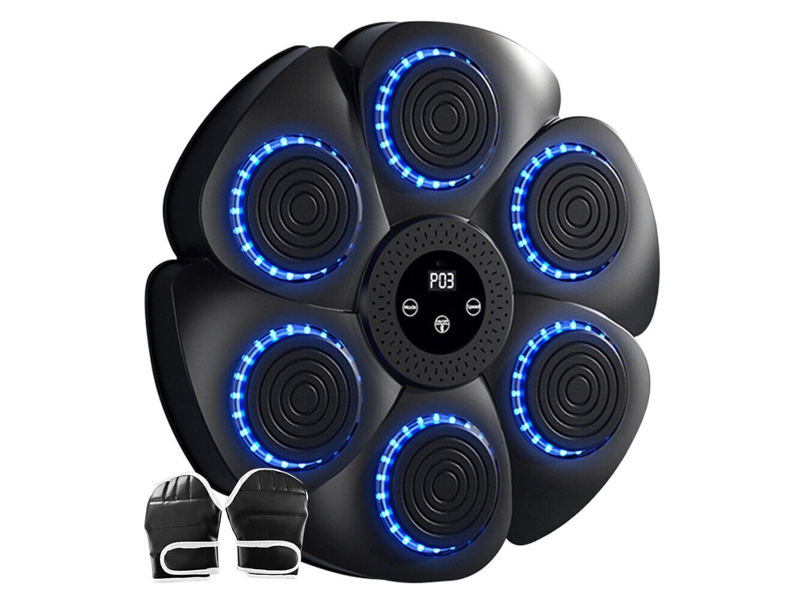 Máquina De Boxe Bluetooth Para Treinamento, Suporte De Parede Para Socos, Equipamento Eletrônico Musical - Preto SUNNY SPACES