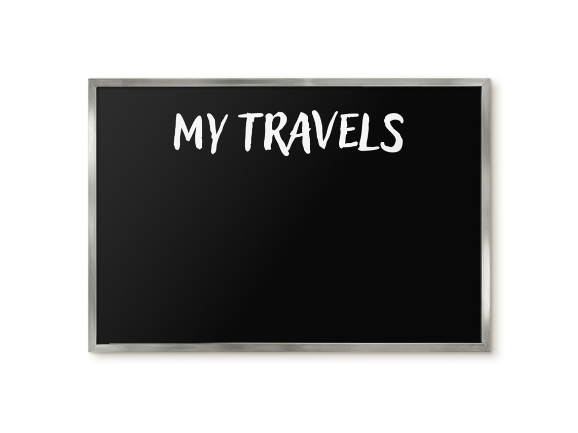 Magnetic Glass Board My Travels For The Hall Espelharte (60x40 Cm)