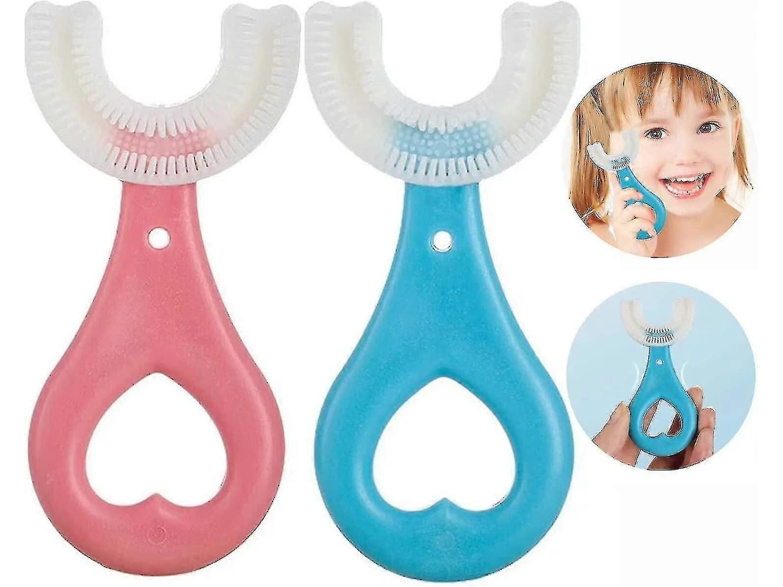 Escova de Dentes Infantil, Infantil em Formato U, 2 Unidades, Cabeça Silicone Grau GOKOCO