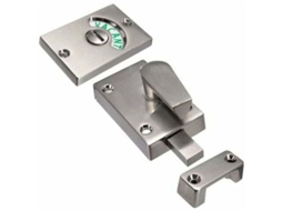 Fechadura De Porta Com Indicador De Ocupado, Trava Com Vazio/ocupado Para Banheiro, Lavabo E Banheiro Público, Níquel Acetinado