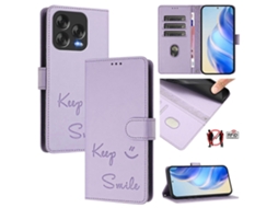 Capa De Couro Para Celular Com Rfid E Relevo Smile