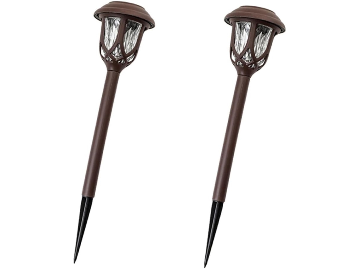 Conjunto De 2 Luminárias Solares De Jardim, Luzes Led Impermeáveis Para Jardim, Decoração Externa Co Gokoco