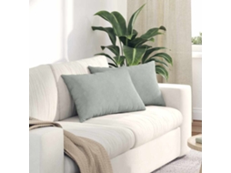 Vidaxl Travesseiros De Sofá 2 Pcs Cinzento-claro 60 X 40 Cm