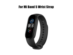 Pulseira YURU de silicone macio para Xiaomi Mi Band 5, azul midday, ajustável