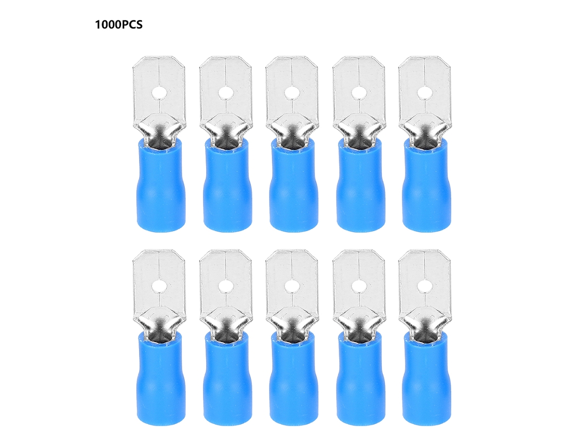 1000pcs Conectores De Terminal De Crimpagem Em Latão Cold Pressed Mdd2-250 Para Engenharia Elétrica