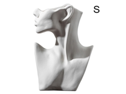 Vaso Cerâmico Retrato Rosto Lateral Decorar Sala Arranjar Flores Secas