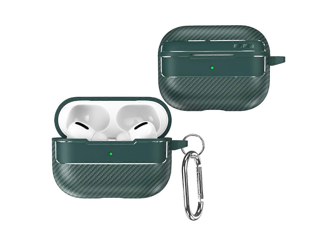 Película protetora anti-impacto com textura de fibra de carbono para AirPods Pro GIECY