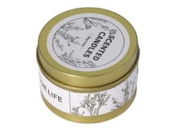 Vela perfumada WalshLXq de cera de soja sem fragrância para sala de estar, quarto, sala de jantar e banheiro, com aroma de jasmim branco e caixa dourada.