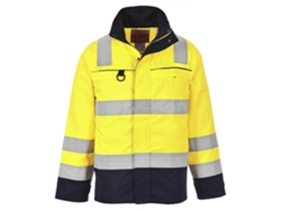 Jaqueta Multi-norm De Alta Visibilidade Para Proteção Industrial Azul Marinho E Amarelo / Xl
