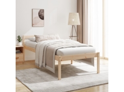 Vidaxl Cama De Solteiro Pequena P/ Idosos 75x190 Cm Pinho Maciço