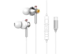 Fones De Ouvido Gamer Usb C Com Microfone, Graves Nítidos, Cancelamento De Ruído, Monitoramento Intra Auricular Para
