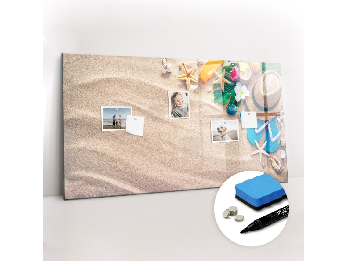 Quadro Magnético Decorativo Acessórios De Verão Para A Sala De Estar Espelharte (120x60 Cm)