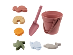 Yuysan Conjunto De Brinquedos De Praia Em Silicone, 10 Peças Vermelho