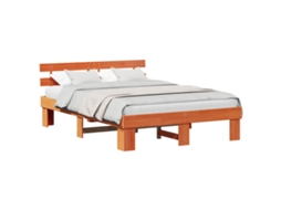 Estrutura da Cama com Cabeceira Marrom Cera 150x200 cm MAISON EXCLUSIVE