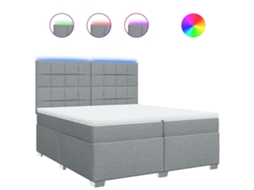 Box Spring Bed, Box Spring Beds Vidaxl Cinzeto Tecido (200 X 200 Cm)