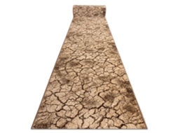 Passadeira Karmel Terra Chão Rachado Nogueira 120Cm