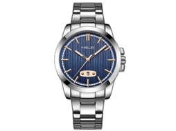 Relógio Masculino Helei H9026a-g À Prova D'água, Quartzo, Aço Inoxidável, Calendário, Mostrador Automático.
