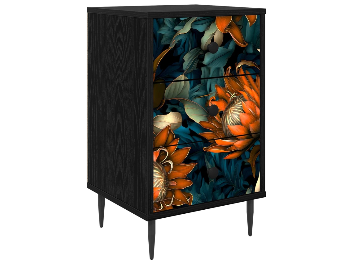 Maison Exclusive - Armário De Cabeceira Lochem Carvalho Preto 36 X 33 X 61 Cm