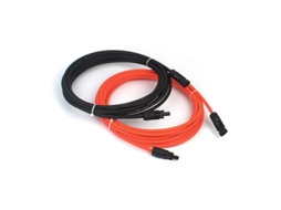 Cabo de Extensão para Painel Solar 4mm/ 12awg BRILVIBERA (3m Vermelho+Preto)